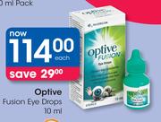 Optive Fusion Eye Drops-10ml Each