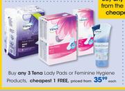 Tena Lady Pads Or Feminine Hygiene Products-Each