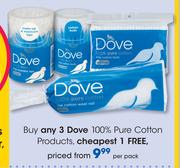 Dove 100% Pure Cotton Products-Each