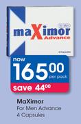 Maximor For Men Advance 4 Capsules-Per Pack
