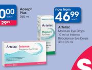 Artelac Moisture Eye Drops-10ml Or Intense Rebalance Eye Drops-30 x 0.5ml Each