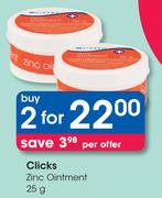 Clicks Zinc Ointment-2 x 25g