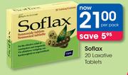 Soflax 20 Laxative Tablets-Per Pack