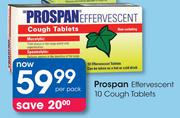Prospan Effervescent 10 Cough Tablets-Per Pack