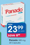 Panado 500 mg 20 Capsules-Per Pack