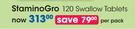 StaminoGro 120 Swallow Tablets-Per Pack