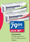 Immuenza 10 Effervescent Or Kids 15 Effervescent Tablets-Per Pack