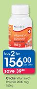 Clicks Vitamin-C Powder 2000 mg-2 x 150g