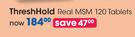 ThreshHold Real MSM 120 Tablets-Per Pack