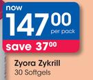Zyora Zykrill 30 Softgels-Per Pack