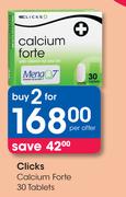 Clicks Calcium Forte 30 Tablets-For 2