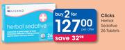 Clicks Herbal Sedative 26 Tablets-For 2