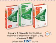 Nicorette Coated Gum Freshfruit Or Freshmint 4 mg Or 2 mg-Per Pack
