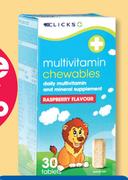 Clicks Multivitamin 30 Raspberry Gummies-For 2