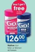 Native Go Man Or Women 60 Tablets-Per Offer
