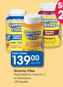 Gummy Vites Multi Vitamin, Vitamin C Or Elderberry 120 Tablets-Per Pack