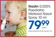 IIiadin 0.025% Paediatric Metered Nasal Spray-10ml Each