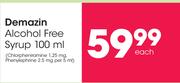Demazin Alcohol Free Syrup-100ml Each
