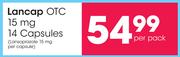Lancap OTC 15 mg 14 Capsules-Per Pack
