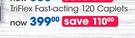 0GNC TriFlex Fast Acting 120 Caplets-Per Pack