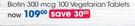 GNC Biotin 300 mcg 100 Vegetarian Tablets-Per Pack
