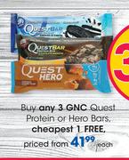 GNC Quest Protein Or Hero Bars-Each
