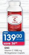 GNC Vitamin C 1000 mg 90 Vegetarian Caplets-Per Pack