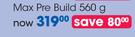 Nutritech Max Pre Build-560g Each