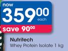 Nutritech Whey Protein Isolate-1Kg Each