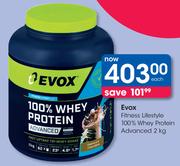 Evox Fitness Lifestyle 100% Whey Protein Advanced-2Kg Each