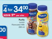 Purity Junior Flavoured Milk-4 x 200ml
