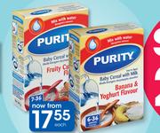 Purity Baby Cereal Just Add Milk Stage 1, 2 Or 3-200g Each