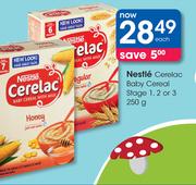Nestle Cerelac Baby Cereal Stage 1, 2 Or 3-250g Each