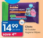 Clicks 40 Toddler Hygiene Wipes-Per Pack