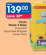 Clicks Made 4 Baby Dryprotect Disposable Nappies Jumbo Pack-Per Pack