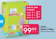Clicks Made 4 Baby Pants Size 5-Per Nappy