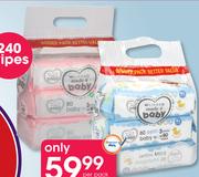 Clicks Made 4 Baby 240 Baby Wipes-Per Pack