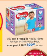 Huggies Nappy Pants For Boys Or Girls Value Pack-Per Pack