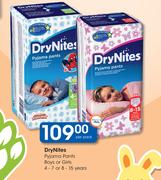 Drynites Pyjama Pants Boys Or Girls 4-7 Or 8-15 Years-Per Pack