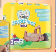 Clicks Made 4 Baby Dryprotect Nappy Midi 58, Maxi 50, Junior 42, X-Large 36-Per Pack