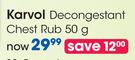 Karvol Decongestant Chest Rub-50g Each