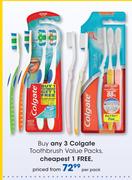 Colgate Toothbrush Value Packs-Per Pack