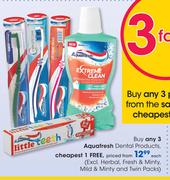 Aquafresh Dental Products (Excl.Herbal,Fresh & Minty,Mild & Minty & Twin Packs)-Each