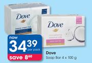 Dove Soap Bar-4 x 100g Per Pack