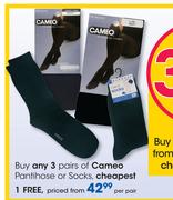 Cameo Pantihose Or Socks-Per Pair