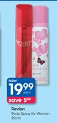 Revlon Body Spray For Women-90ml Each