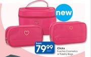 Clicks Fuschia Cosmetics Or Toiletry Bags-Each