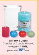 Clicks Candles Or Candle Holders-Each