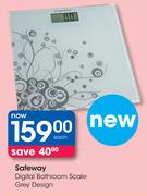 Safeway Digital Bathroom Scale Grey Design-Each