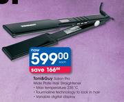 Toni & Guy Salon Pro Wide Plate Hair Straightener-Each